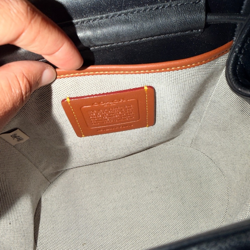 Coach Black Quilted Tabby Leather Backpack - Picture 5 of 6